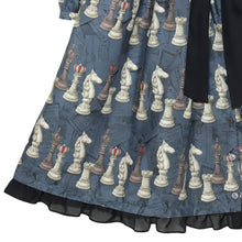 Load image into Gallery viewer, Chess game front button dress
