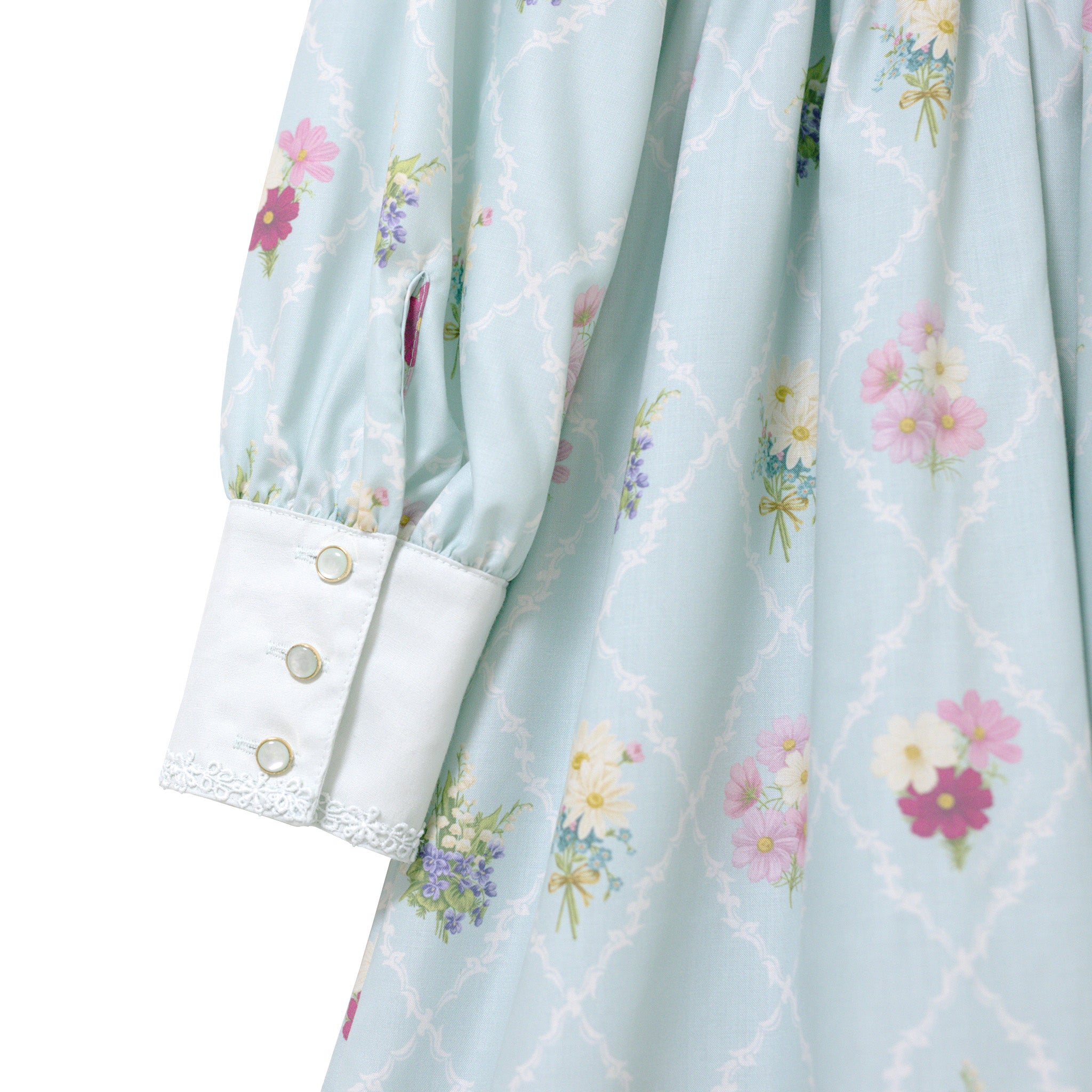 Antique bouquetシャツカラーワンピース-Melody BasKet(メロディー