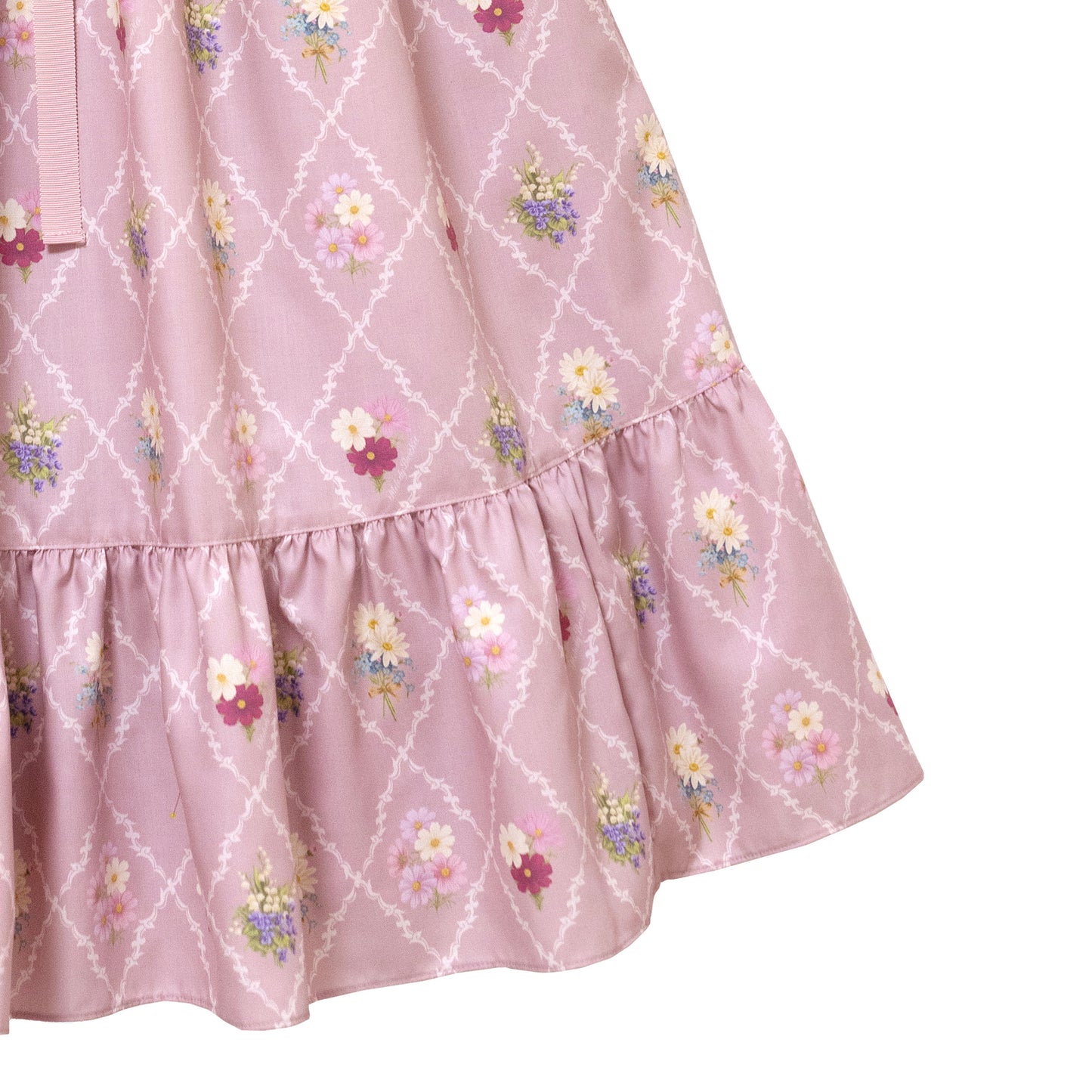 Antique bouquetシャツカラーワンピース