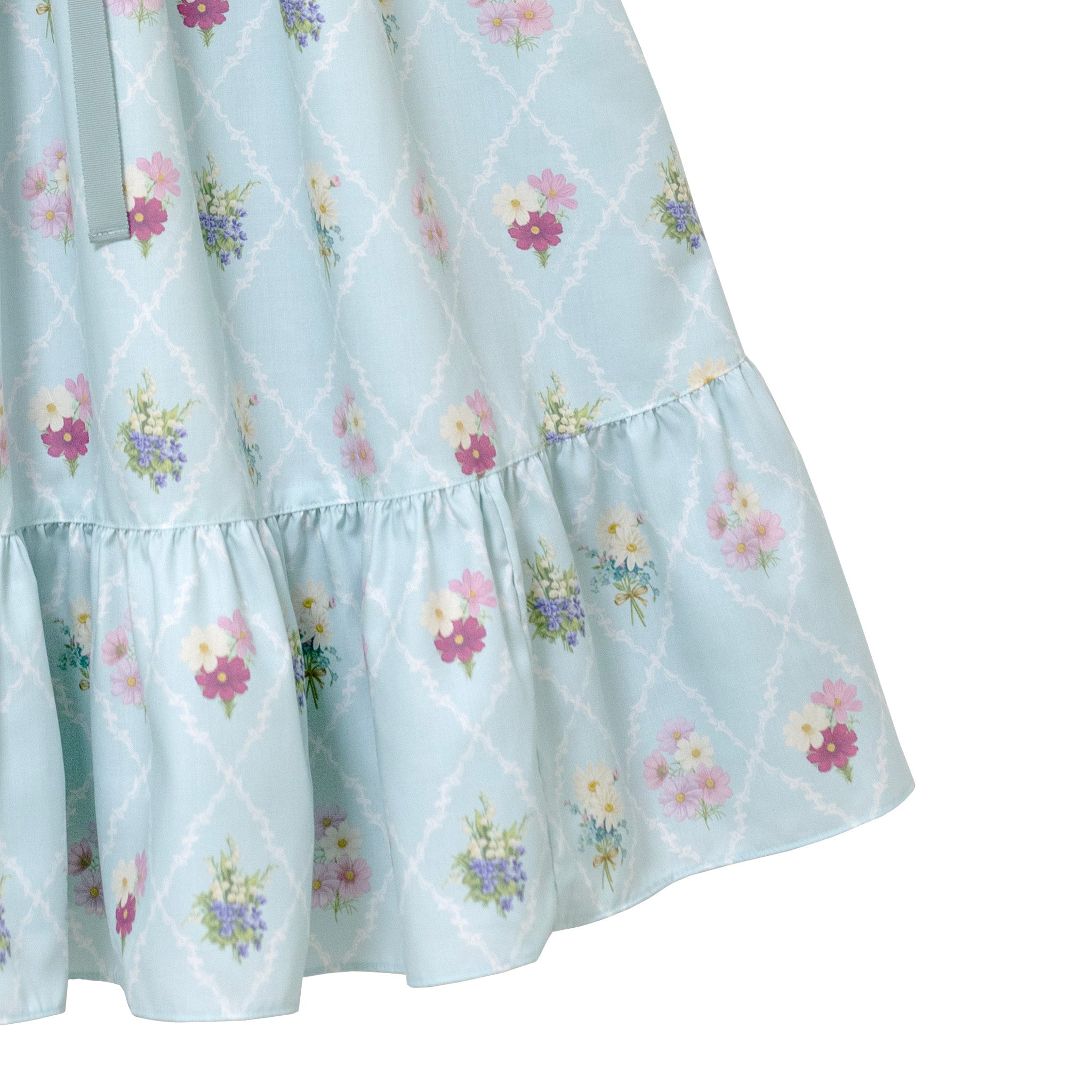 Antique bouquetシャツカラーワンピース-Melody BasKet
