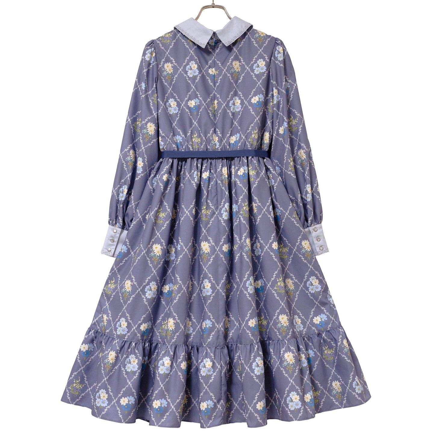 Antique bouquetシャツカラーワンピース