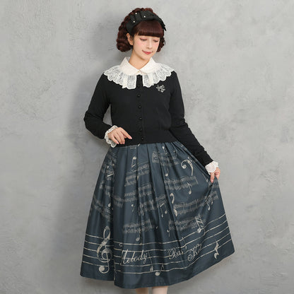 Logo embroidery cotton knit cardigan