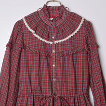 Load image into Gallery viewer, Frills &amp; tartan check dolly dress
