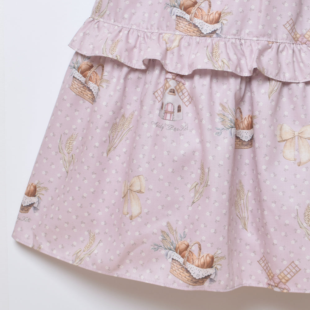 Wheat field swaying in the breeze front button dress