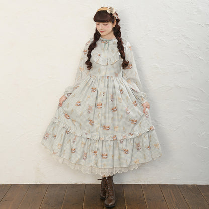 Wheat field swaying in the breeze front button dress