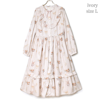 Wheat field swaying in the breeze front button dress