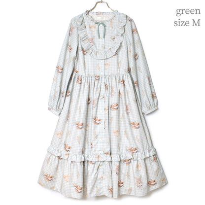 Wheat field swaying in the breeze front button dress