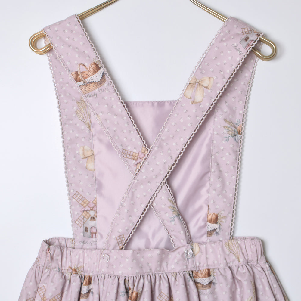 Wheat field swaying in the breeze salopette skirt