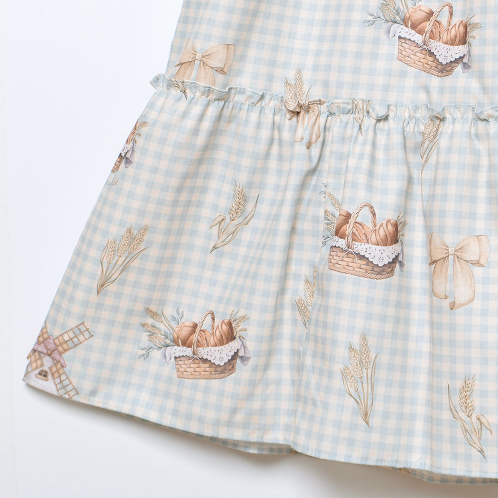 Wheat field swaying in the breeze salopette skirt