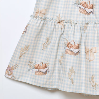 Wheat field swaying in the breeze salopette skirt