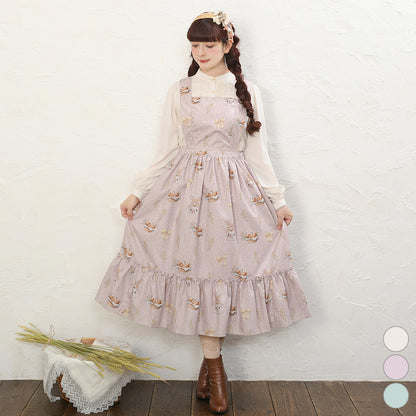 Wheat field swaying in the breeze salopette skirt