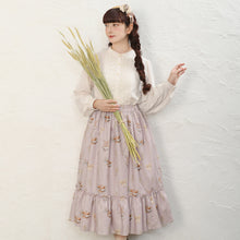Load image into Gallery viewer, Wheat field swaying in the breeze salopette skirt
