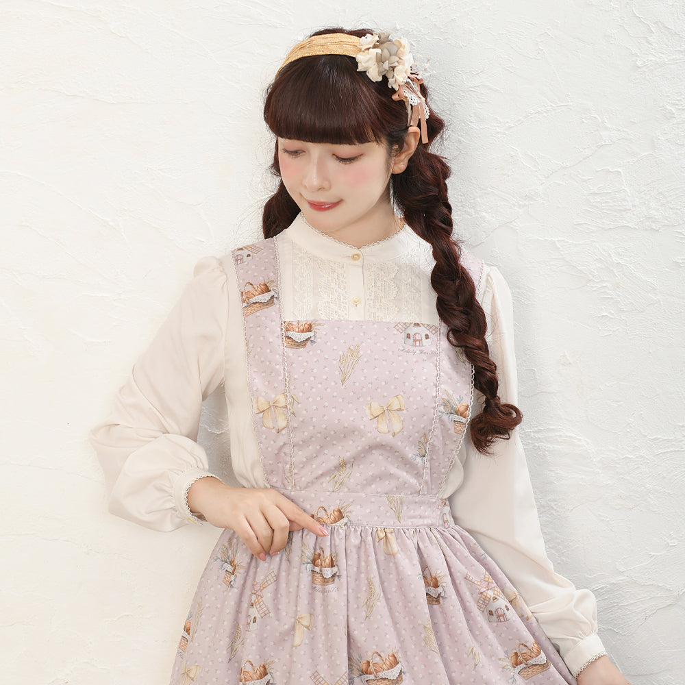 Wheat field swaying in the breeze salopette skirt