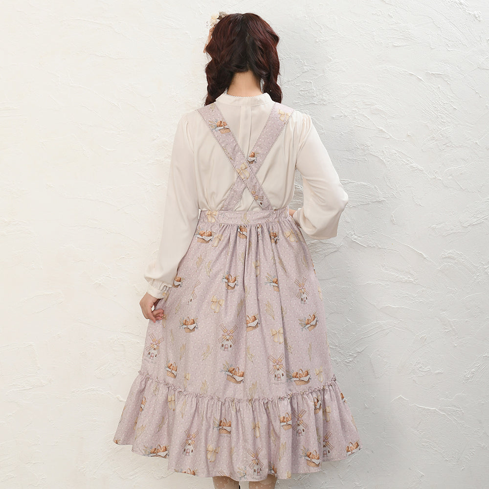 Wheat field swaying in the breeze salopette skirt