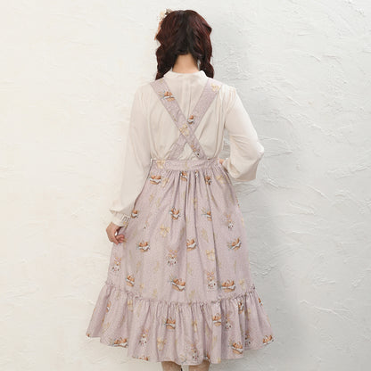 Wheat field swaying in the breeze salopette skirt