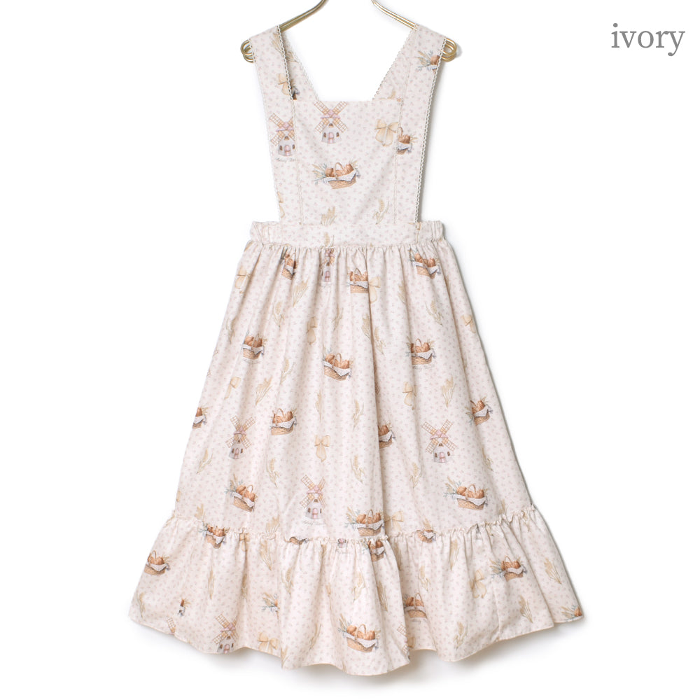 Wheat field swaying in the breeze salopette skirt