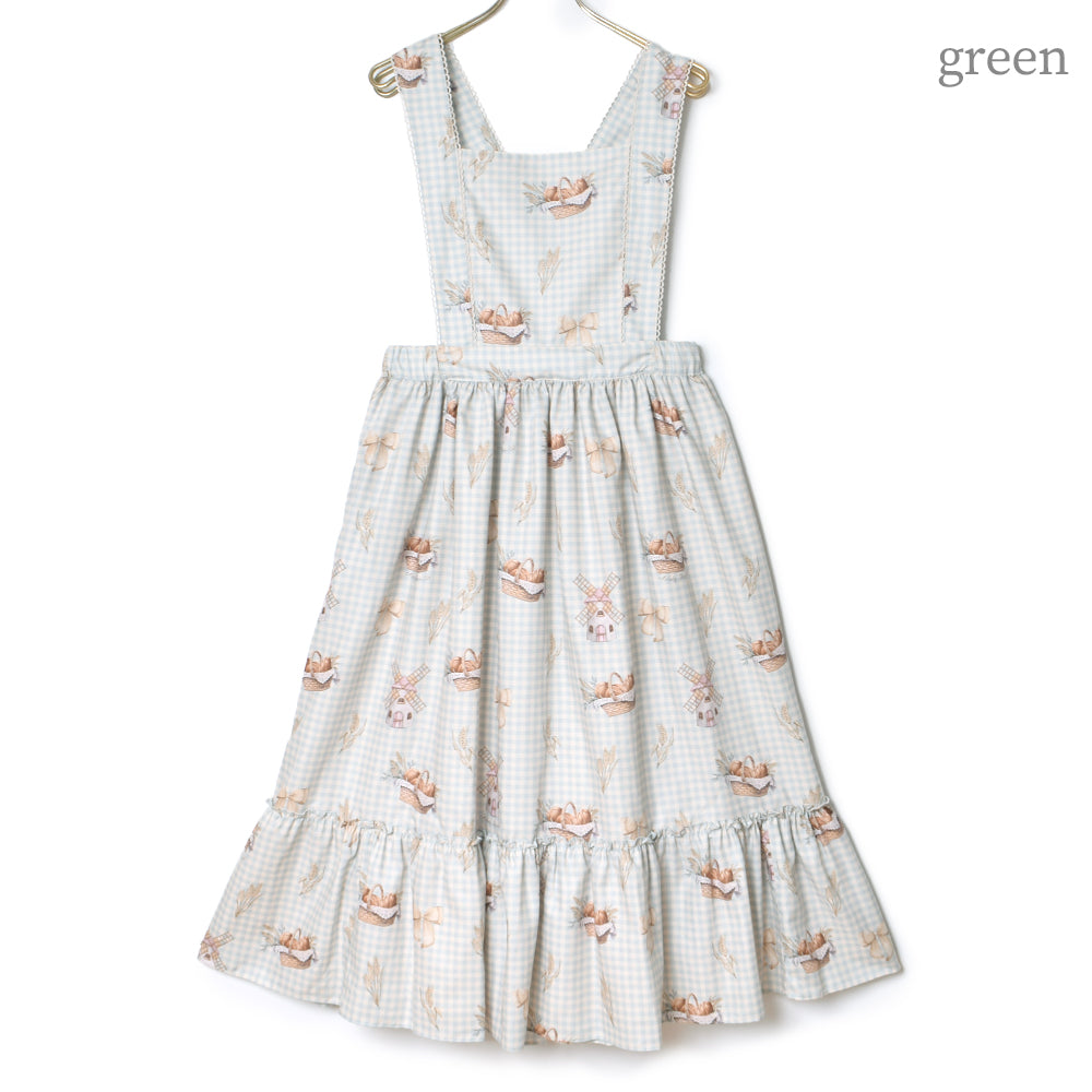 Wheat field swaying in the breeze salopette skirt