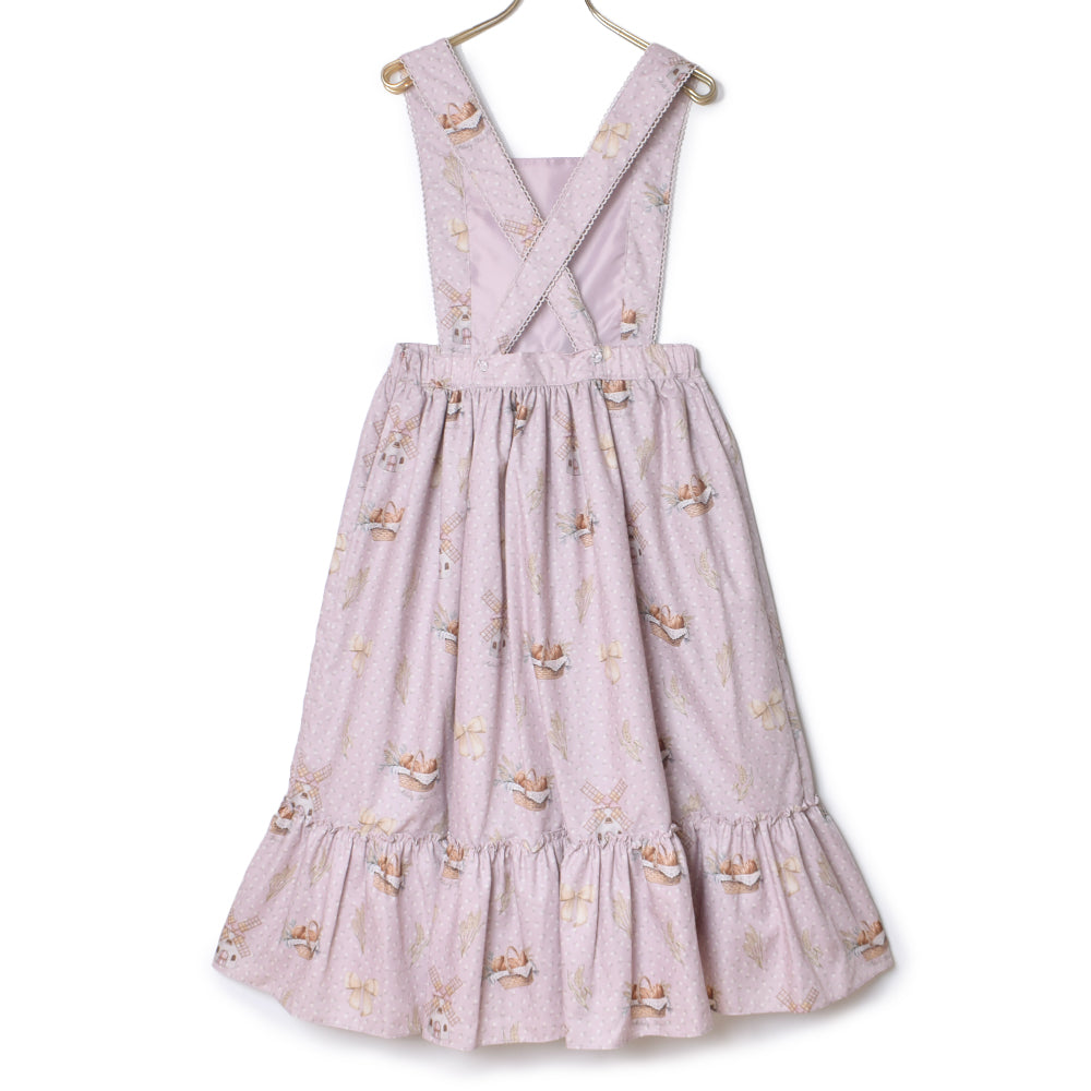 Wheat field swaying in the breeze salopette skirt