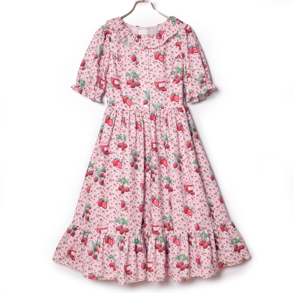 Strawberry jam front button dress-Melody BasKet – fraisier