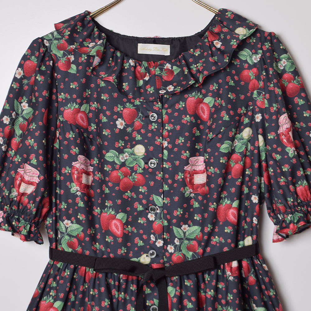 Strawberry jam front button dress-Melody BasKet – fraisier