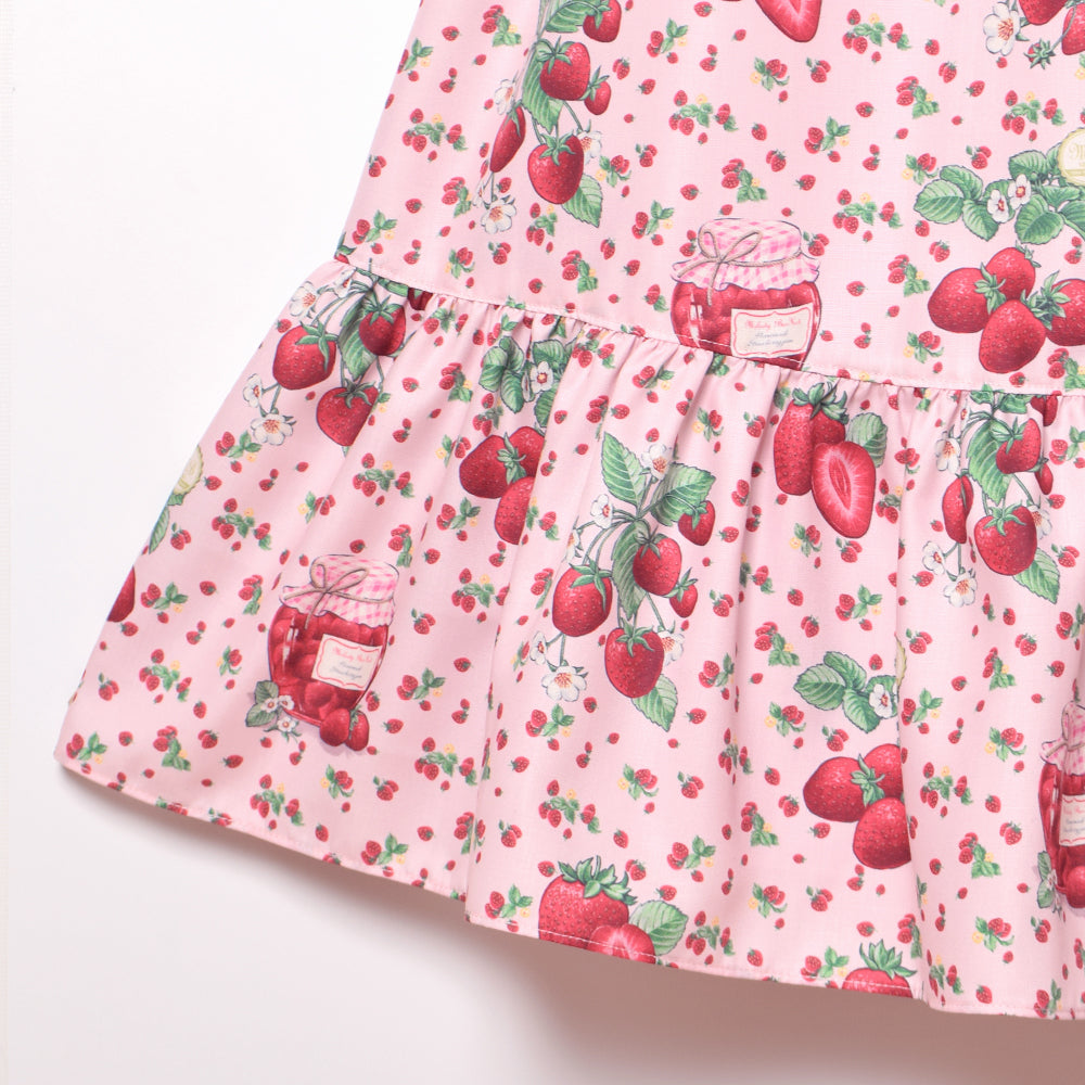 メロディバスケット ️♡ Fruits BasKetワンピース Strawberry Roseスクエアネックワンピース-Melody BasKet