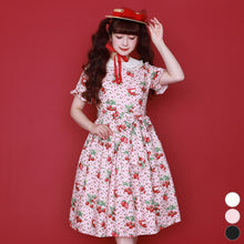 Load image into Gallery viewer, Strawberry jam round collar dress
