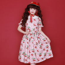 Load image into Gallery viewer, Strawberry jam round collar dress
