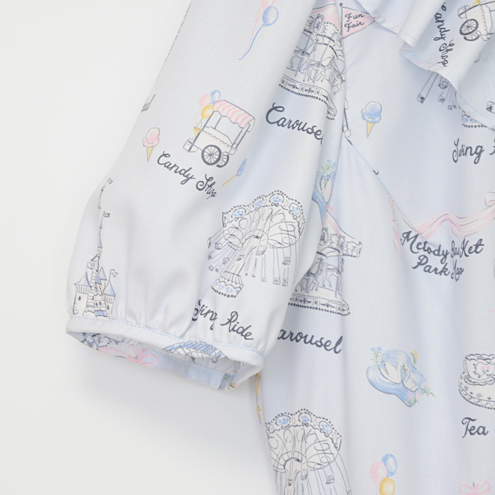 【ゆず*さま専用】メロディバスケット　ワンピース　ホワイト ゆず*さま専用】メロディバスケット ワンピース ホワイト