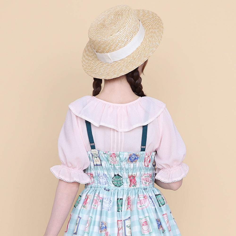 フリルピンタックオーバーブラウス