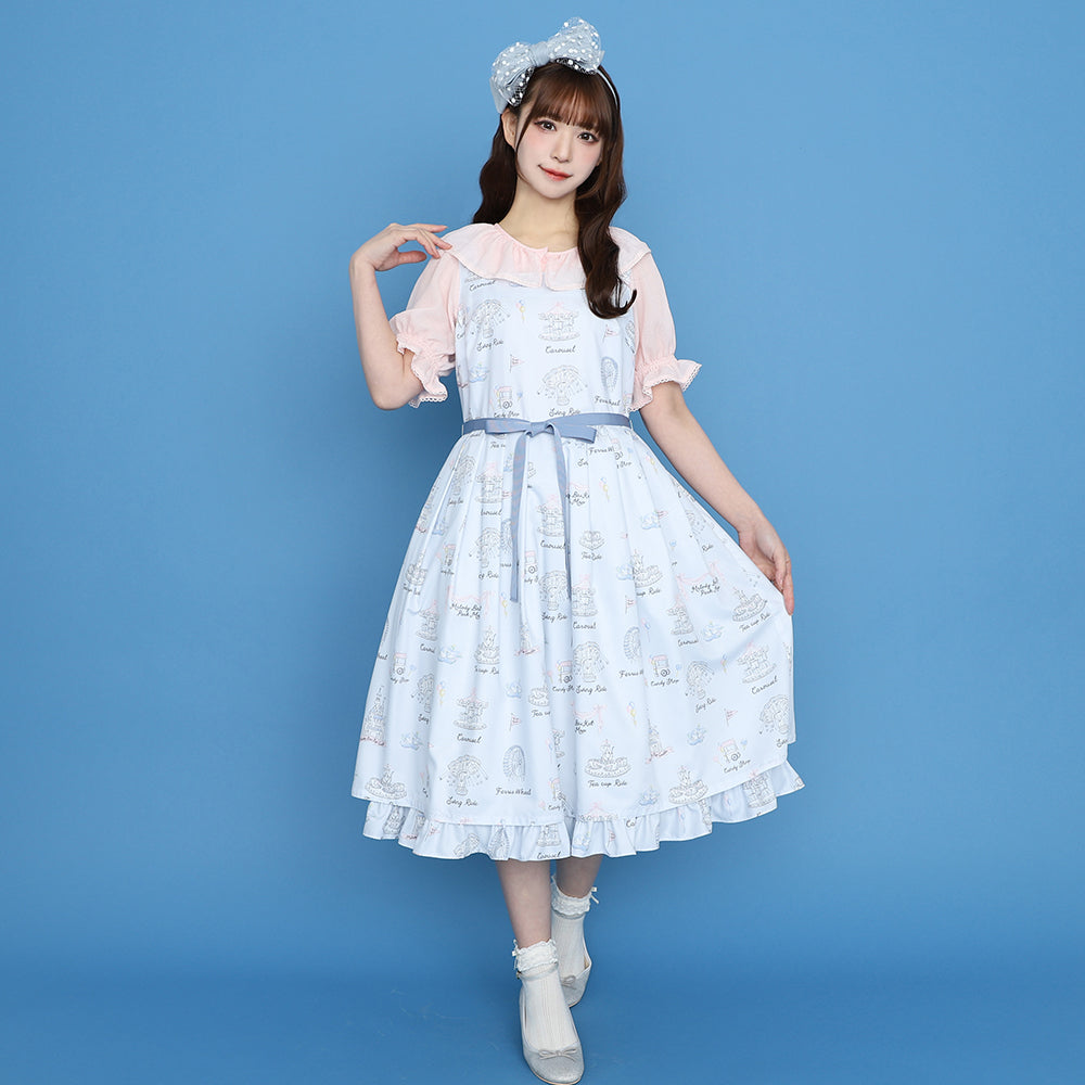 フリルピンタックオーバーブラウス