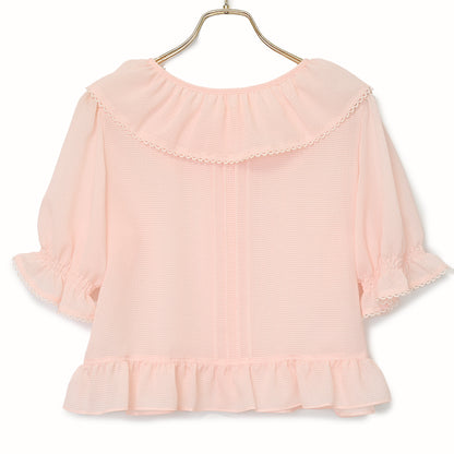 フリルピンタックオーバーブラウス