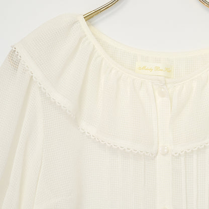 フリルピンタックオーバーブラウス