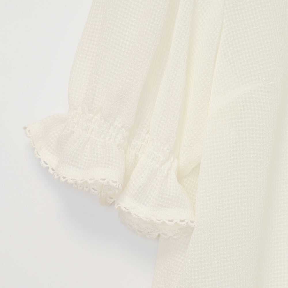 フリルピンタックオーバーブラウス