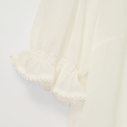 フリルピンタックオーバーブラウス