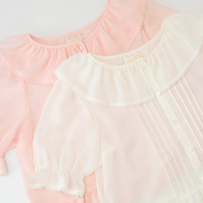 フリルピンタックオーバーブラウス