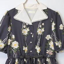 Load image into Gallery viewer, Sweetly scented gardenia open collar dress
