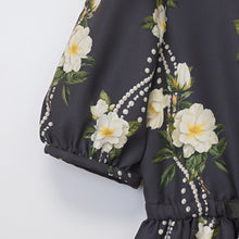 Load image into Gallery viewer, Sweetly scented gardenia open collar dress
