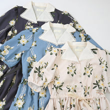 将图片加载到图库查看器，Sweetly scented gardenia open collar dress
