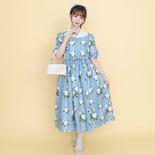 Load image into Gallery viewer, Sweetly scented gardenia open collar dress
