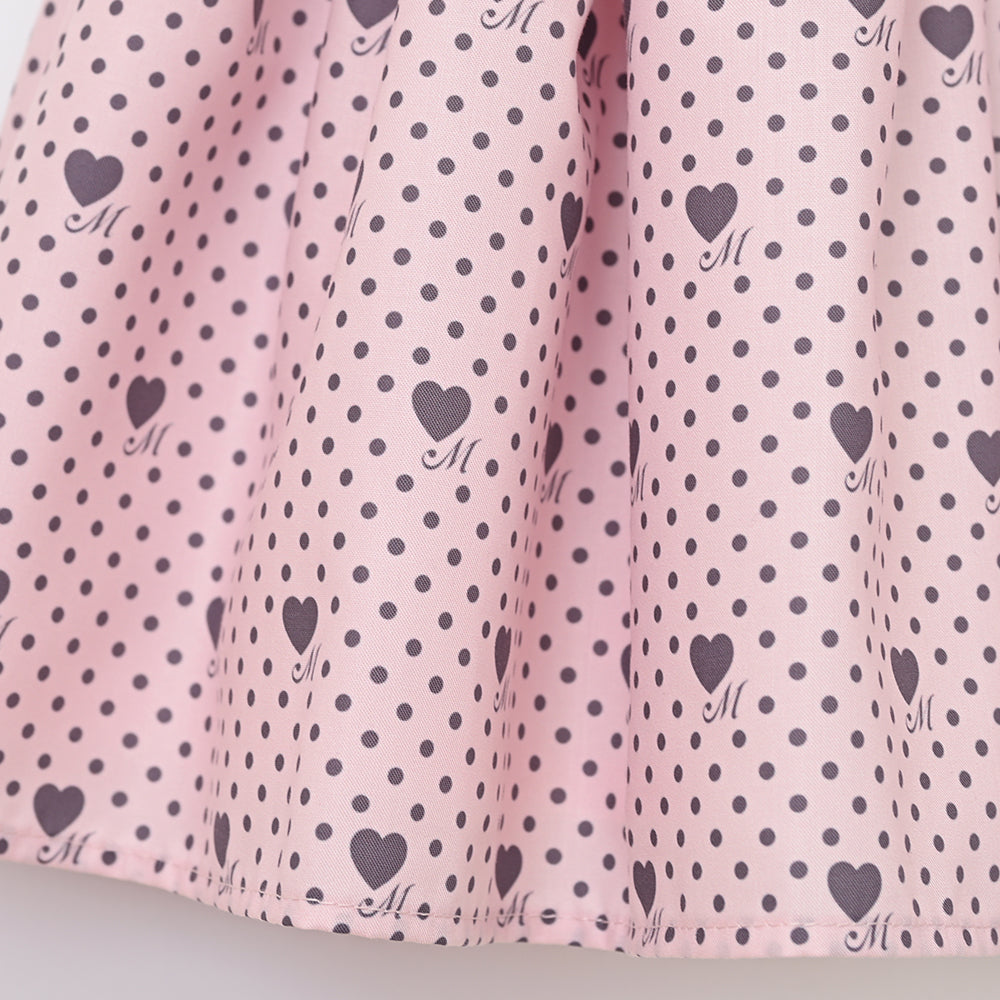 Little dot heartキッズワンピース