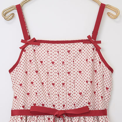 Little dot heartジャンパースカート