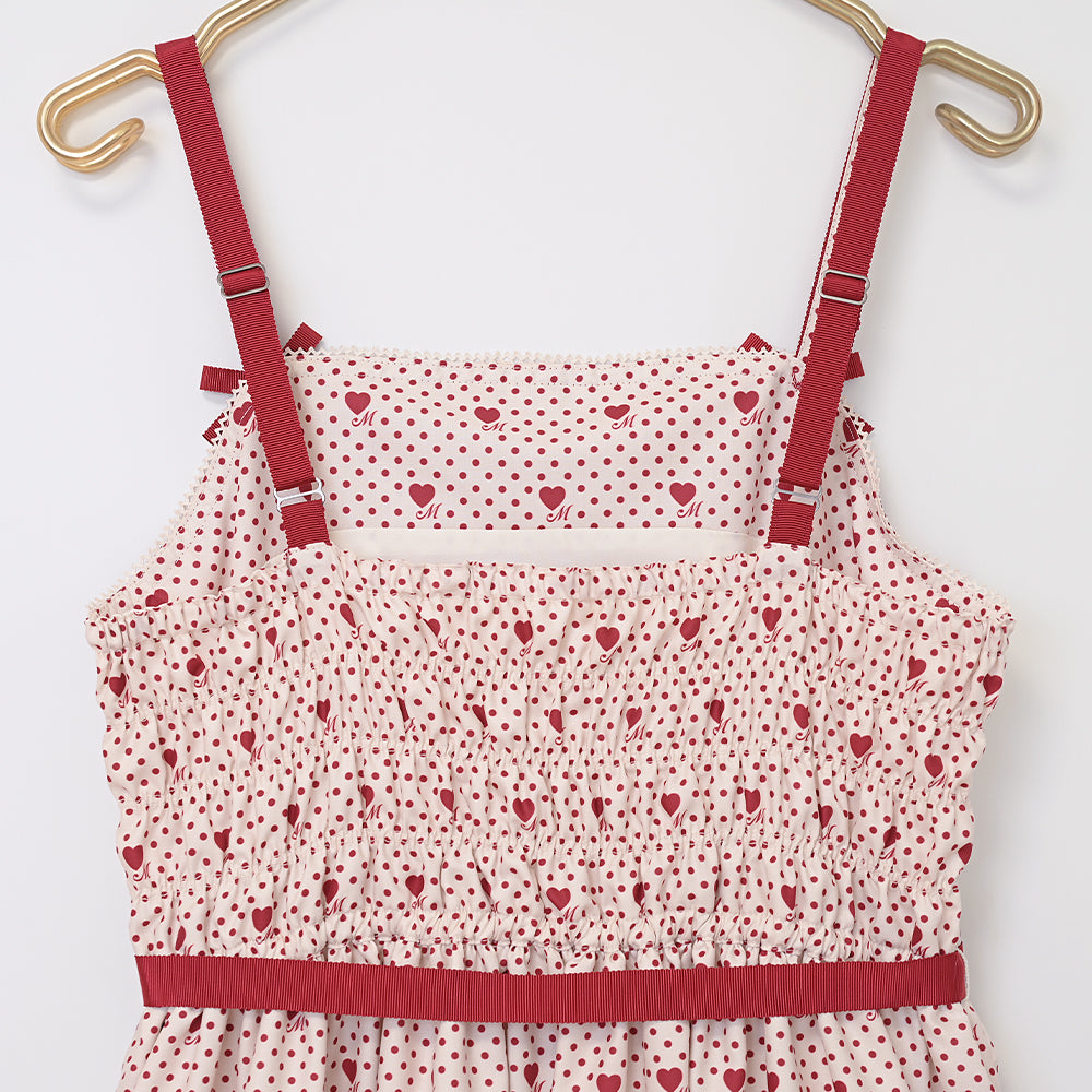 Little dot heartジャンパースカート