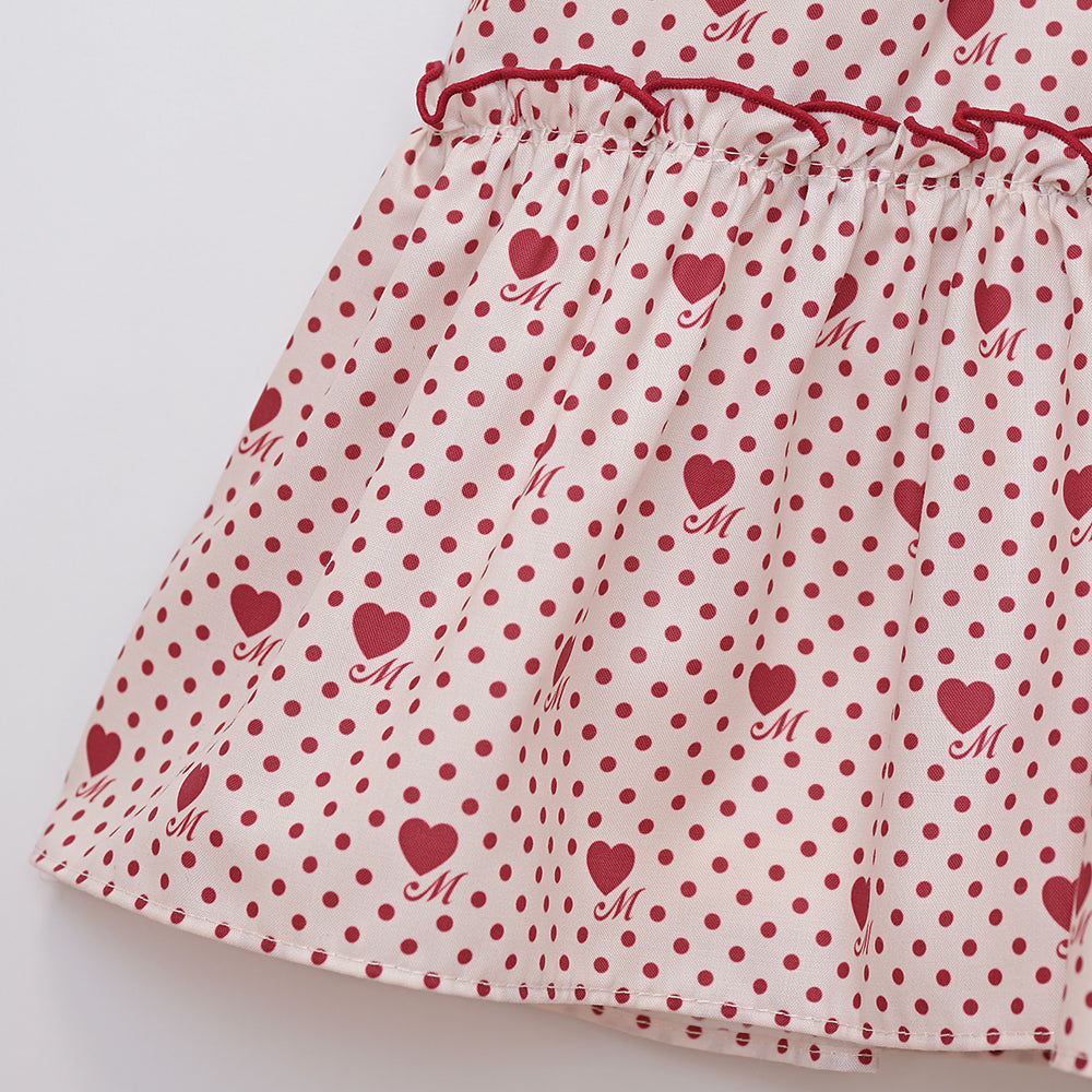 Little dot heartジャンパースカート