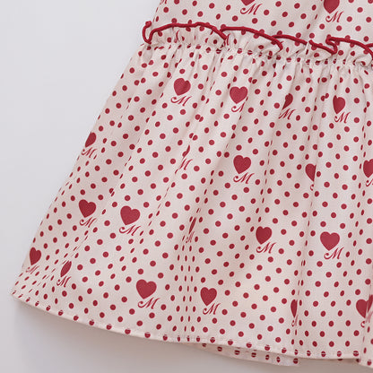 Little dot heartジャンパースカート