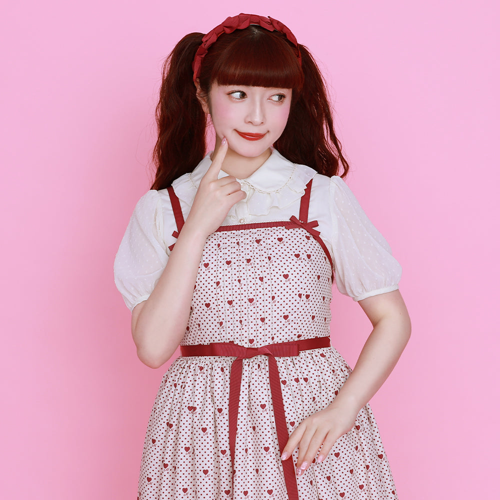 Little dot heartジャンパースカート