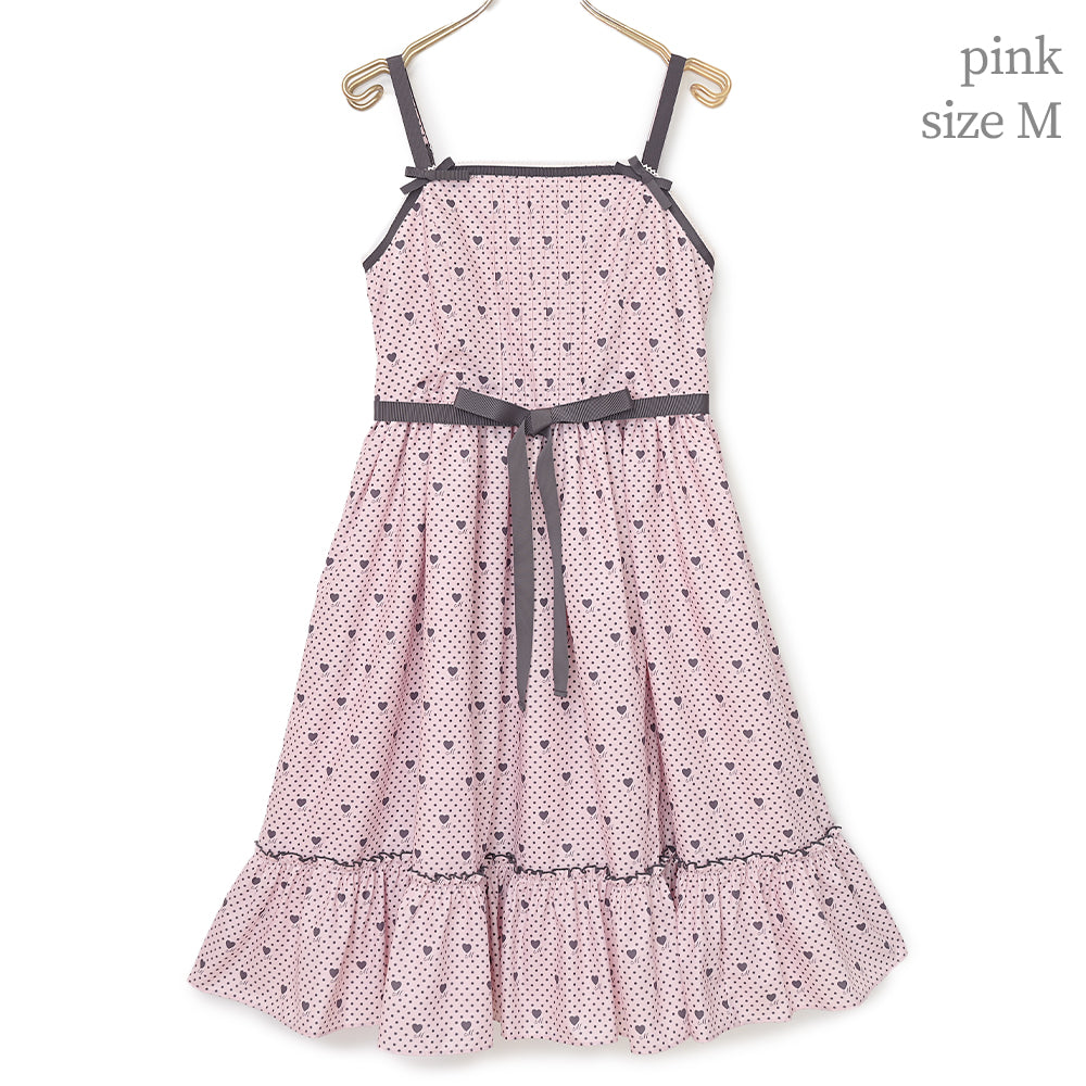 Little dot heartジャンパースカート
