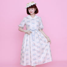 Load image into Gallery viewer, Ribbon Rose front button dress
