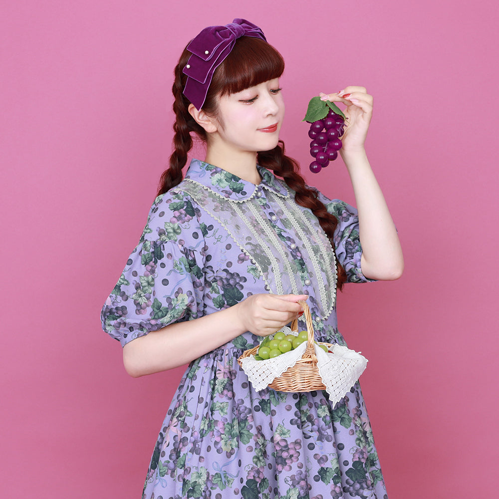 Melody Basket Juicy Grapeワンピース ブラック Melody BasKet「Juicy Grape series」受注受付START