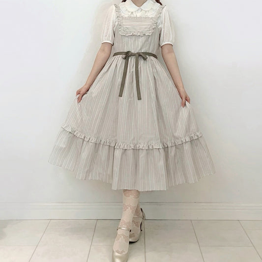 Lacy stripesジャンパースカート