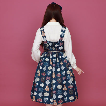 Bear labelジャンパースカート